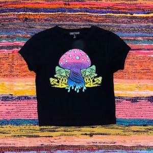 Current Mood Magic Mushroom Crop Top Size S